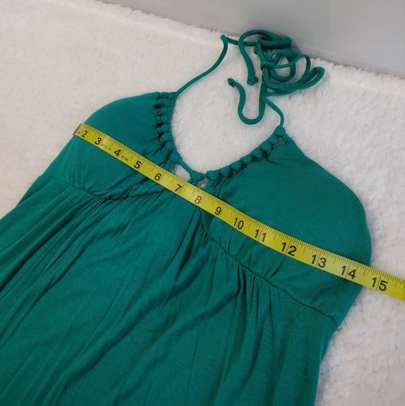 De Colores Halter Tie Back Top Green Emerald Size S - Picture 7 of 10